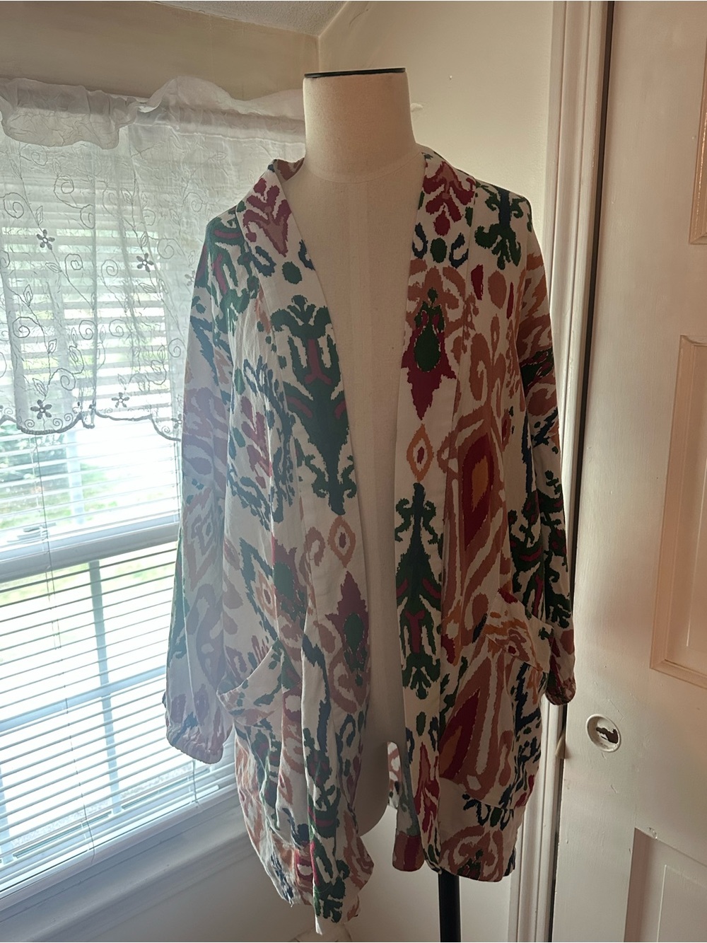 Zara Vibrant Ikat Kimono Jacket